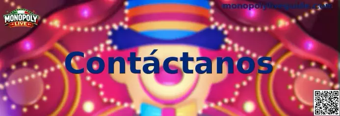 Página de contacto y atención de Monopoly Live